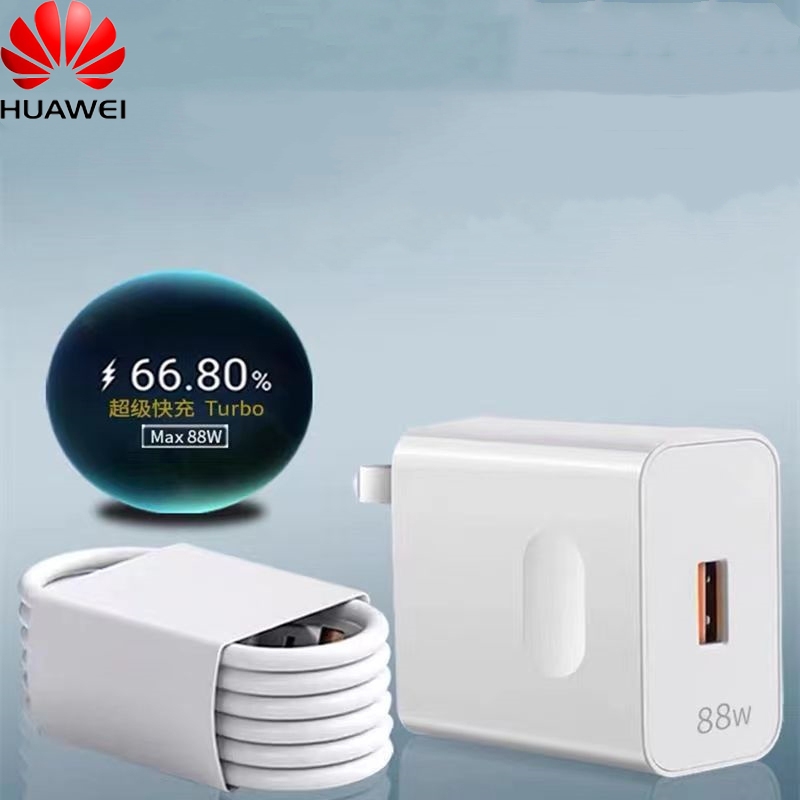 HUAWEI Mate 70 60 P60 Pro 88W US Super Fast Charger USB A/C PD Power Adapter 6A Dual Type C สําหรับ 