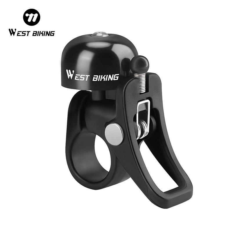 WEST BIKING กระดิ่งจักรยาน USB ชาร์จ 80DB แตรเตือนความปลอดภัยจักรยานเสือภูเขาแฮนด์จักรยานอุปกรณ์ขี่รถจักรยาน