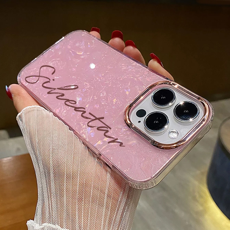 ใหม่ชื่อพื้นผิวเปลือกหอยออกแบบเคสโทรศัพท์เงาสำหรับ เคสไอโฟน 16 15 pro max 14 13 12 11 pro max ราคา ถูกที่สุด ดีลบีเคเค แกลเลอรีภาพที่ 9