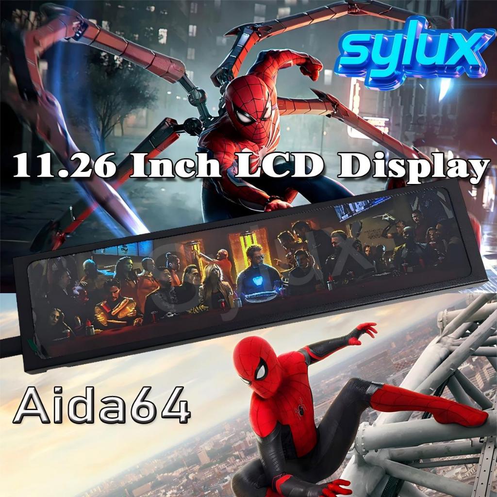 จอภาพ LCD แบบพกพาขนาด 11.26 นิ้ว 1920x440 สําหรับเคส PC DIY / Aida64 / แล็ปท็อปรองจอภาพ