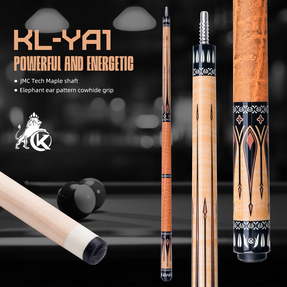KONLLEN Maple Pool Cue K Series อาชีพลดต่ํา 1/2 แยกแท่งสระว่ายน้ําบิลเลียดที่ราบรื่นพิเศษพร้อมหลอดคา