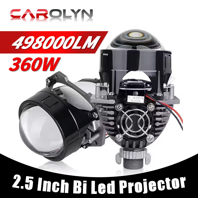 2.5 นิ้ว Bi Led โปรเจคเตอร์เลนส์ไฟ LED H4 H7 9005 9006 ไฟหน้ารถหลอดไฟต่ําสูง 6000K ไดโอด 90W 40000LMTurbo H7 Tuning