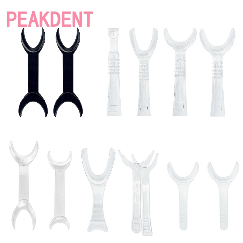 เครื่องเปิดปากทันตกรรม Black Double Head Lip Retractor ทันตแพทย์ Intraoral Lip Cheek Retractors แผ่นความดันริมฝีปากที่เปิดปากหัวเดียว