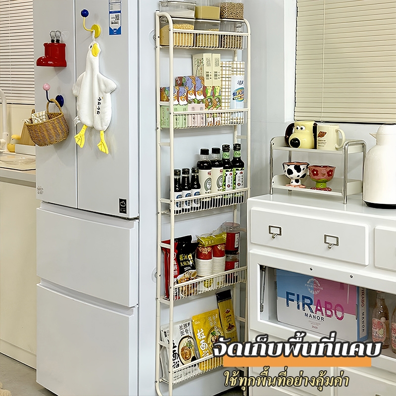 HSY ชั้นวางช่องแคป5ชั้น ชั้นเก็บของหลังประตู ไม่ต้องเจาะรู แข็งแรง ทนทาน ประหยัดพื้นที่ ชั้นอเนกประสงค์สำหรับในครัวหรือห้องน้ำ - รูปที่ 3