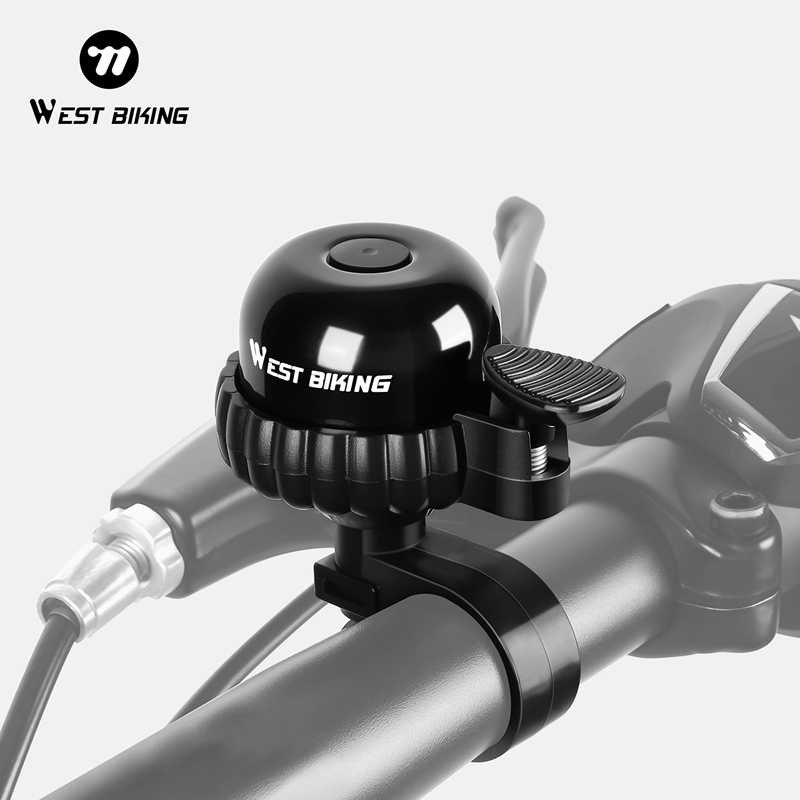 WEST BIKING อุปกรณ์เสริมจักรยานเสือภูเขา: กันน้ําและพวงมาลัยพร้อมแตรเตือนเสียงดัง 100dB ติดตั้งง่าย