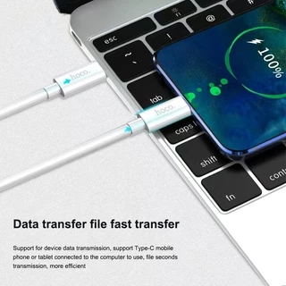 hoco. X87 สายชาร์จ Type-C/IP PD60W 1M สายชาร์จข้อมูลซิลิโคนสีขาว