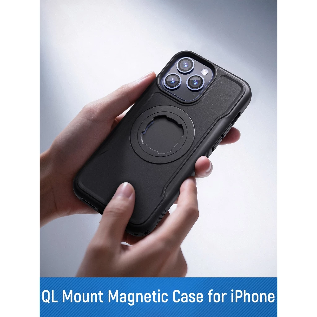 QL Mount/Holder Magnetic กันกระแทกสําหรับ iphone 17 16 15 14 Pro Max Quick Lock-in ชาร์จอะแดปเตอร์สําหรับ Quad-สไตล์ Motobike แผนที่ Maoten จักรยานรถจักรยานยนต์ Ebike