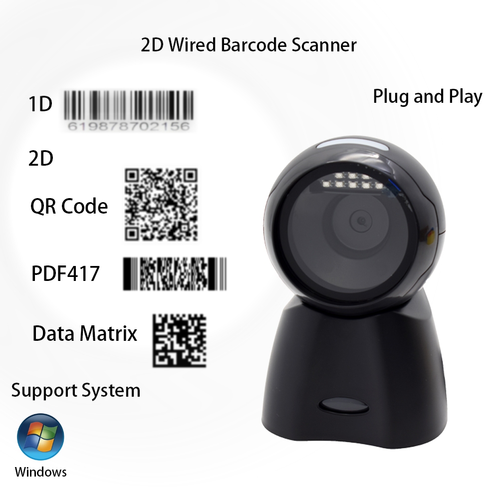 สแกนอัตโนมัติ QR รหัส Barcode Scanner PDF417 Scanner 1D 2D CODE Barcode Reader