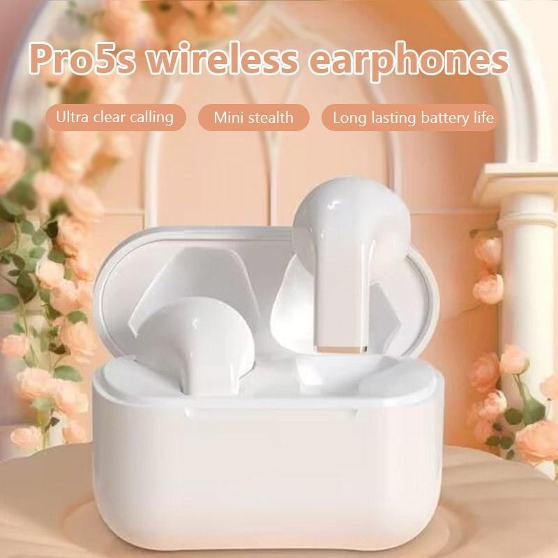 ชุดหูฟังไร้สาย TWS Pro 5s ดั้งเดิม,พร้อมไมโครโฟนสัมผัส, ชุดหูฟังบลูทูธ ชุดหูฟังตัดเสียงรบกวน Pro5s, 