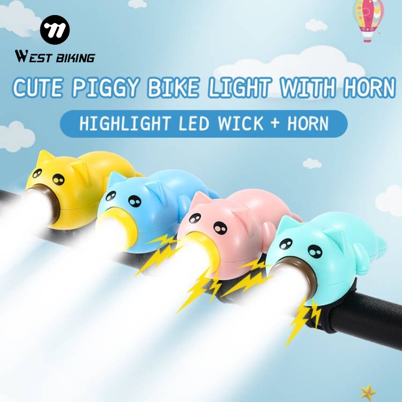 WEST BIKING  ไฟหน้าจักรยาน กันน้ํา ลายการ์ตูน สําหรับจักรยานเสือภูเขา