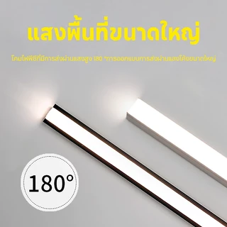 200cm Aluminum track รางอลูมิเนียม ในร่มไฟ LED ตกแต่งแถบแสงอลูมิเนียมช่องแสง สีเงินเชิงเส้นช่องแสงอลูมิเนียมโคมไฟชุด
