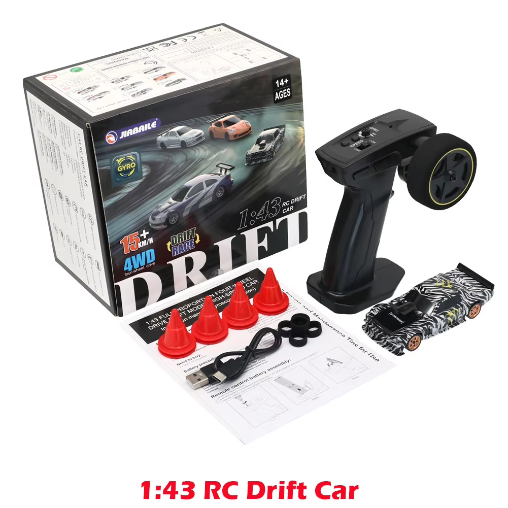 Rc ของเล่น 1/43 RC Drift รถ Gyro อัพเกรด Ver 2.4G รีโมทคอนโทรล Mini Drift Race รถ 4WD วิทยุควบคุม RC ของเล่นการจราจรกรวย