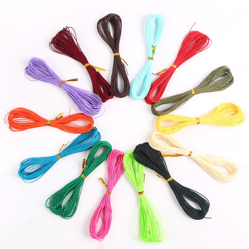 St.kunkka 10M 1mmเส้นเทียน เชือกเทียน ไต้หวันขี้ผึ้งเชือกด้ายขี้ผึ้ง เชือกลูกปัด เชือกคอตตอน ม้วนด้ายโพลีเอสเตอร์ Diy สําหรับใช้ในการทําสร้อยคอสร้อยข้อมือ