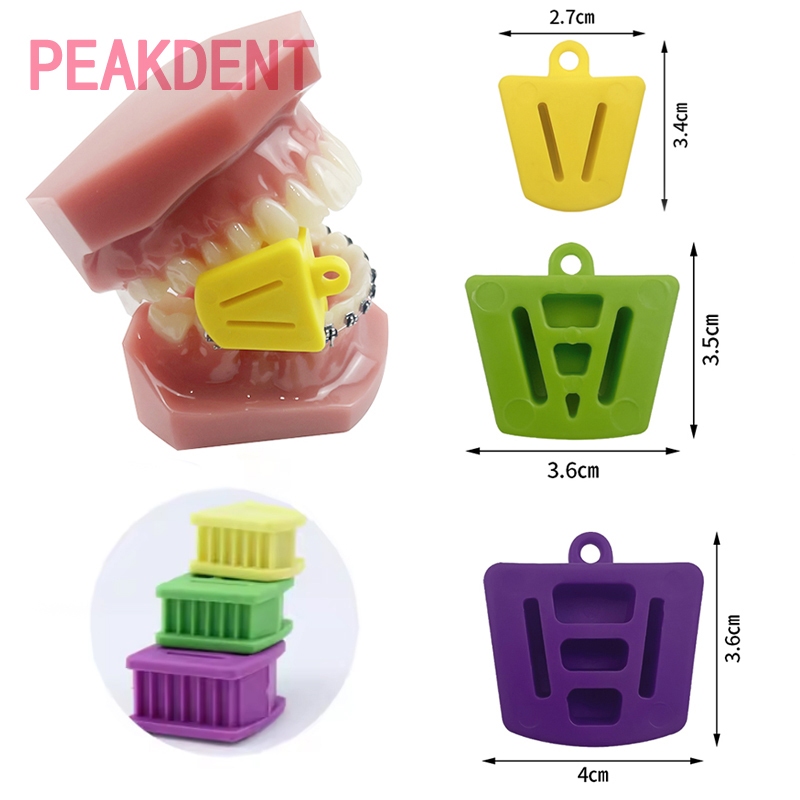 3 ชิ้น/เซ็ตทันตกรรมเปิดปาก Occlusal Pad ฟัน Prop กัดยาง Retractor Latex
