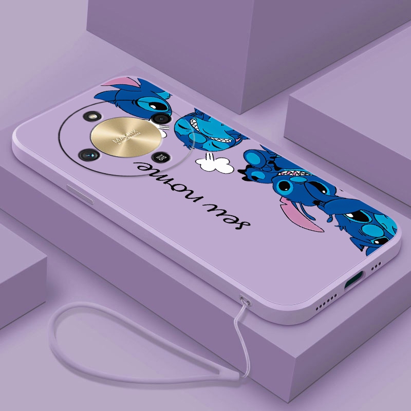 Honor X9d 5G HONOR X9d Stitch Name เคสแบบกําหนดเองฝาครอบซิลิโคนเหลวดีไซน์การ์ตูน