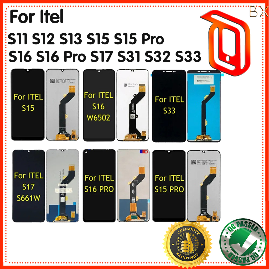 สําหรับItel S11 S12 S13 S15 S15 Pro S16 S16 Pro S17 S31 S32 S33 จอแสดงผลLCD Touch Screen Digitizer A