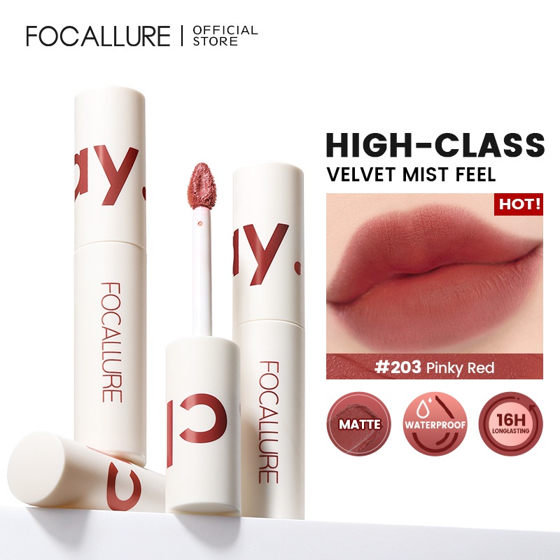 Focallure ลิปสติก เนื้อแมตต์กํามะหยี่ ติดทน จูบไม่หลุด(ลิปติดทน,ลิปกันน้ำ)