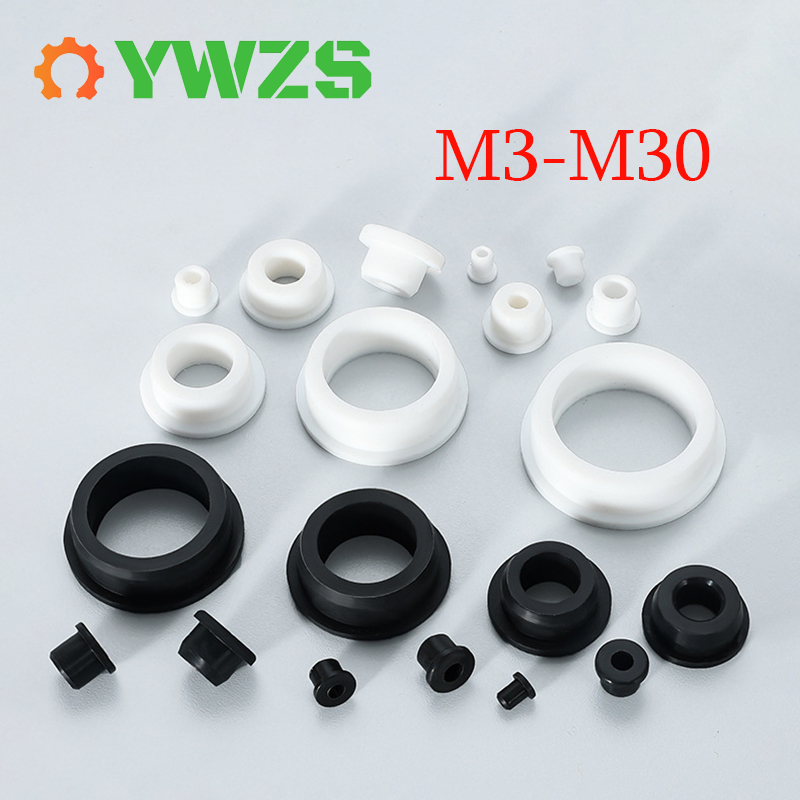 M3-M30 T ประเภทปลั๊กซิลิโคนและสกรูชุดจุก-ยาง Grommet ฝาครอบ, โอริงซีลเครื่องซักผ้า, Snap PVC สําหรับป้องกันสายลวดไฟฟ้า,ปิดผนึก Blanking End Cap ปะเก็น
