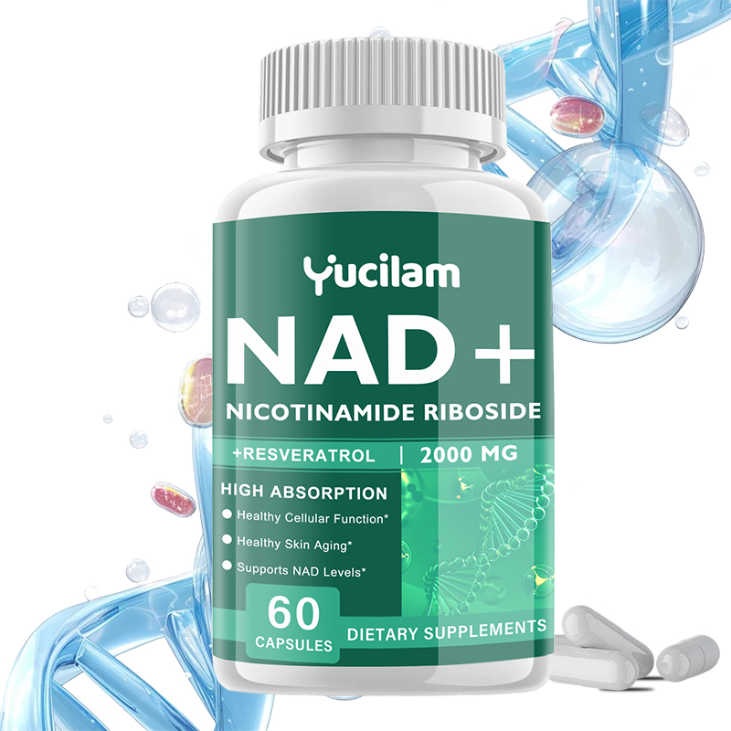 NAD Resveratrol อาหารเสริม 2000 มก. สูตรสุขภาพริ้วรอยแห่งวัยสําหรับสารต้านอนุมูลอิสระ, DNA Repair, สุขภาพหัวใจ