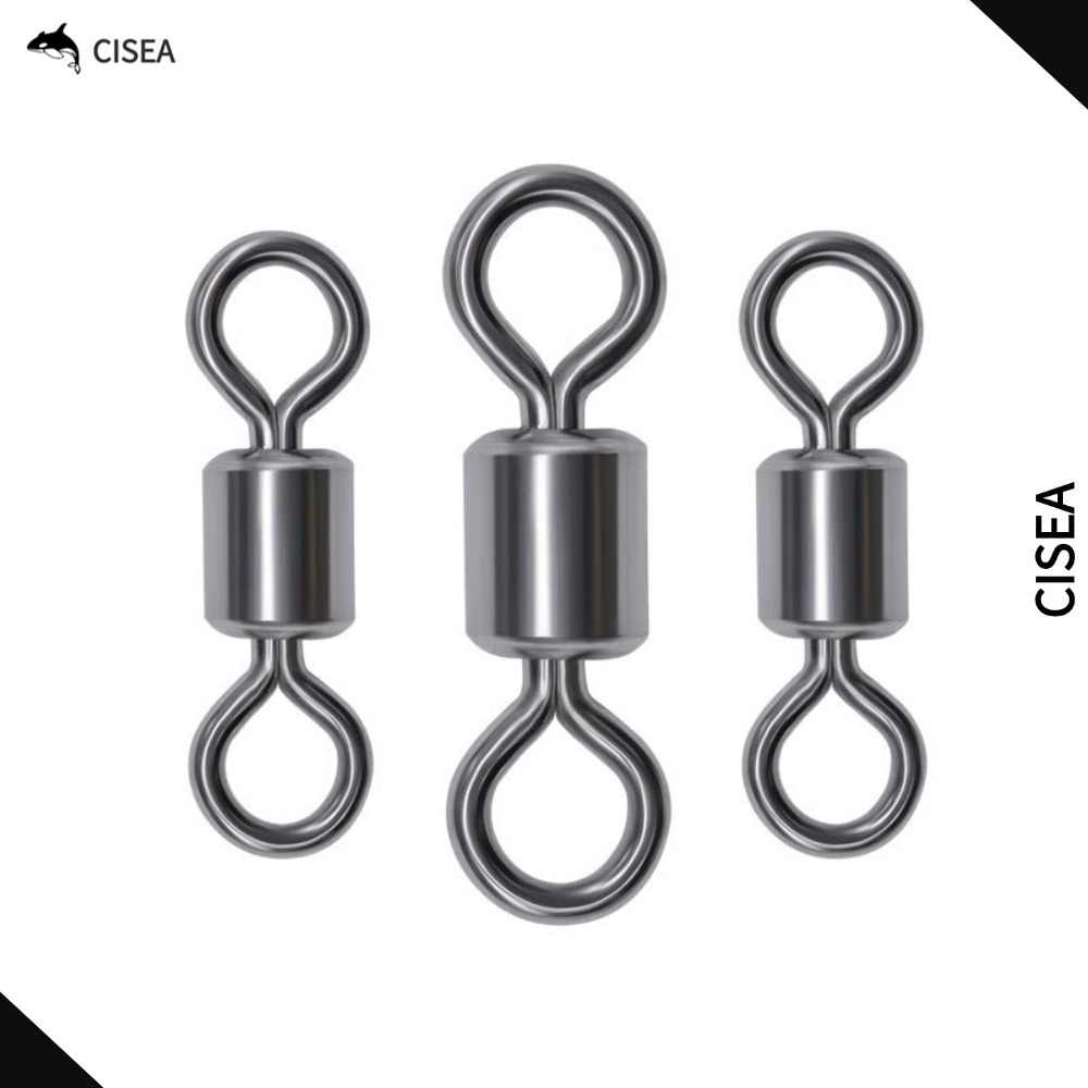 CISEA F384 อุปกรณ์ตกปลาหมุน สแตนเลสคุณภาพสูง แหวนเชื่อนทรงแปดน้ำหนักเบา ออกแบบสไตล์อเมริกา