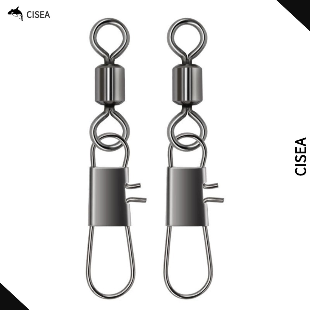 CISEA F386 Pin Lure แหวนเชื่อมต่อ connector สำหรับสายตกปลารูปแบบตัวอักษร ประเภทหมุน B-Type สไตล์อเมริกัน