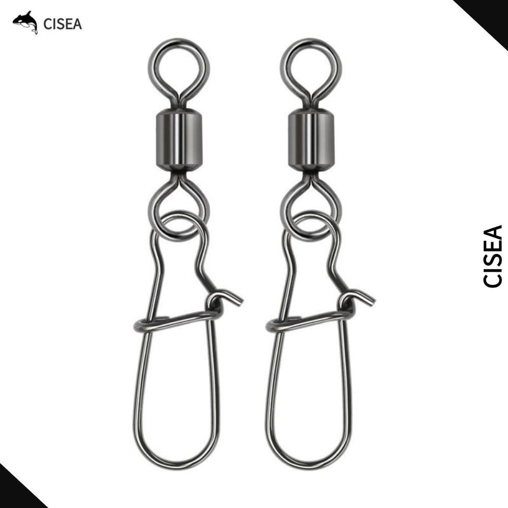 CISEA F387 Luya แหวนยึดติด 8 แบบ Fast Swivel สำหรับอุปกรณ์ตกปลา พร้อม Connector และ Pin