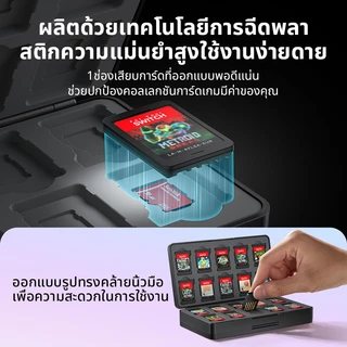 JSAUX กล่องเก็บตลับเกมส์ for Nintendo Switch 2 Game Card Case 40 in 1 ตลับเก็บแผ่นเกม เคสป้องกัน Anti-Drop Anti-Scratch ตลับเก็บเกม BG0118