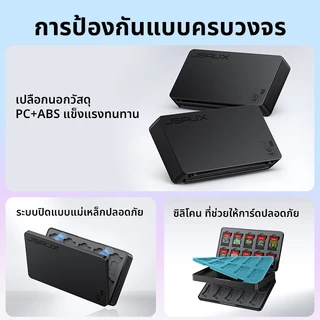 JSAUX กล่องเก็บตลับเกมส์ for Nintendo Switch 2 Game Card Case 40 in 1 ตลับเก็บแผ่นเกม เคสป้องกัน Anti-Drop Anti-Scratch ตลับเก็บเกม BG0118
