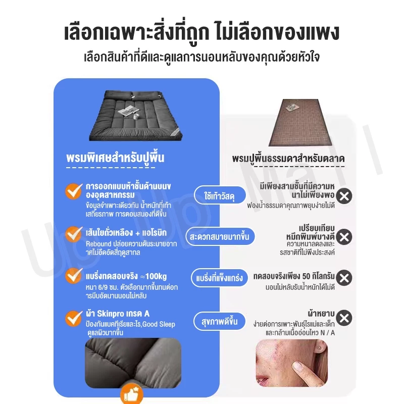 ท็อปเปอร์ที่นอน 3.5 ฟุต/5 ฟุต/6 ฟุต ใย 12 ชั้น thumbnail 3