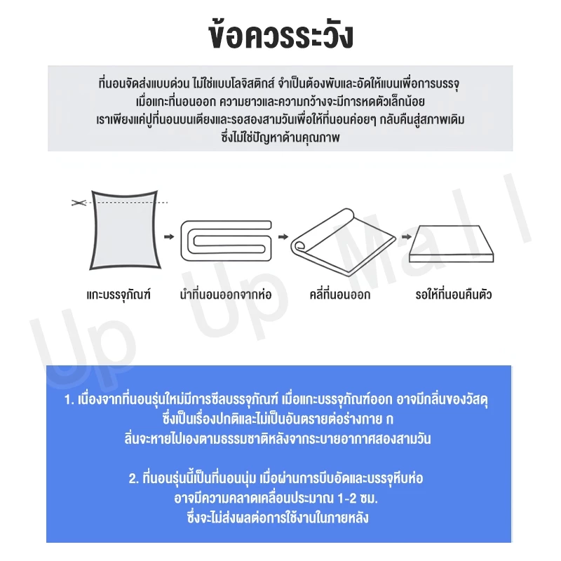 ท็อปเปอร์ที่นอน 3.5 ฟุต/5 ฟุต/6 ฟุต ใย 12 ชั้น thumbnail 10