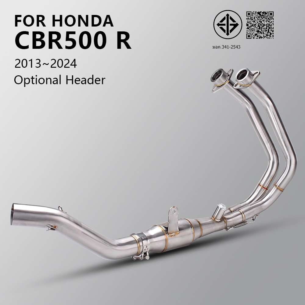Slip On รถจักรยานยนต์ไอเสีย Escape System Header หลอดด้านหน้ากลาง Link ท่อสําหรับ Honda CBR500 CBR50