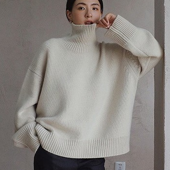 เสื้อกันหนาวแขนยาวสไตล์เกาหลีสำหรับฤดูใบไม้ร่วงและหน้าหนาว