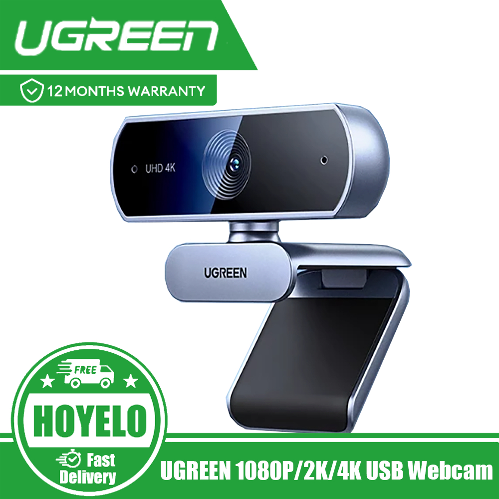 UGREEN 1080P/2K/4K USB Webcam HD Mini Webcam สําหรับแล็ปท็อปคอมพิวเตอร์กล้องเว็บไมโครโฟนคู่