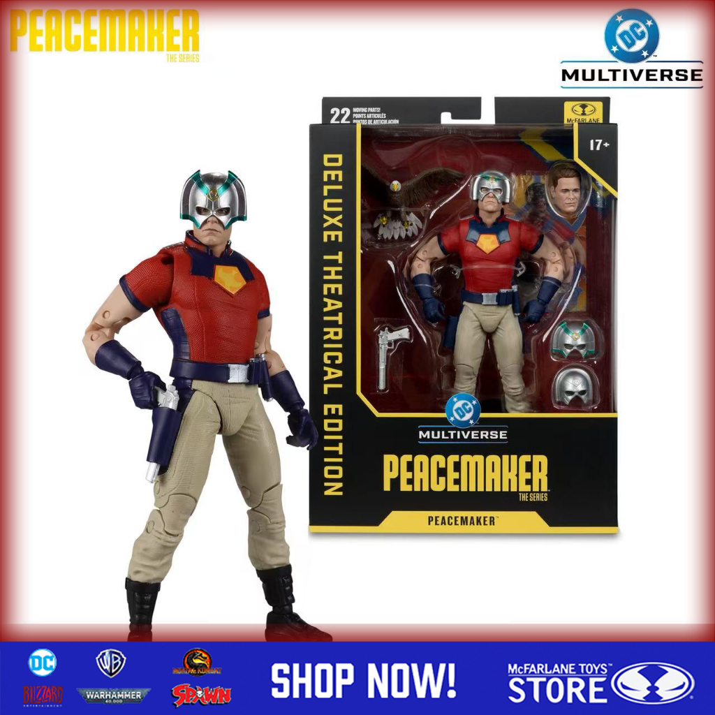 [มีในสต็อก]ของเล่น McFarlane Peacemaker The Series (รุ่นดีลักซ์ Theatrical) แอ็คชั่นฟิกเกอร์ขนาด 7 น