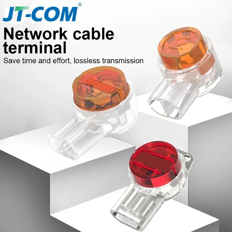 JT-COM 50/100 ชิ้น RJ45 กันน้ํา Ethernet Connectors K1/K2/K3 สําหรับสายเคเบิลเครือข่าย