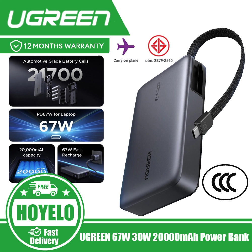 UGREEN 67W 30W 20000mAh Power Bank Nexode PD3.0 165W 25000mAh Power Bank
