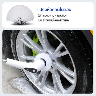 MODOFO 9 ใน 1 แปรงขัดพื้นไฟฟ้า, เครื่องซักผ้าพื้นและห้องน้ําอัตโนมัติ, แปรงหมุน, ใช้ทําความสะอาดอ่างล้างจาน, พื้น, กระเบื้อง