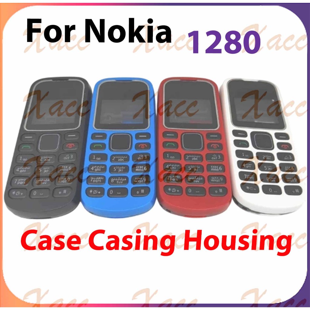 สําหรับ โนเกีย 1280 N103 เต็มรูปแบบโทรศัพท์มือถือที่อยู่อาศัยแบตเตอรี่ปกกรณีภาษาอังกฤษปุ่มกดอะไหล่ซ่