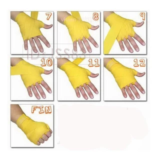 ผ้าพันมือแบบยืดหยุ่น 5 ม. สำหรับมวยไทยและซานดา ทำจากพอลิเอสเตอร์