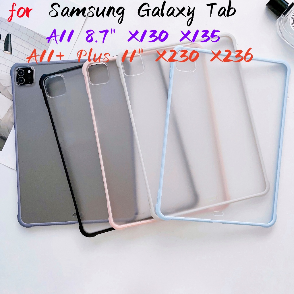 สําหรับ Samsung Galaxy Tab A11 8.7 นิ้ว X130 X135 A11 + Plus 11 "X230 X236 ขอบนุ่ม Slim Frosted โปร่งใสซิลิคอนป้องกันกรณี
