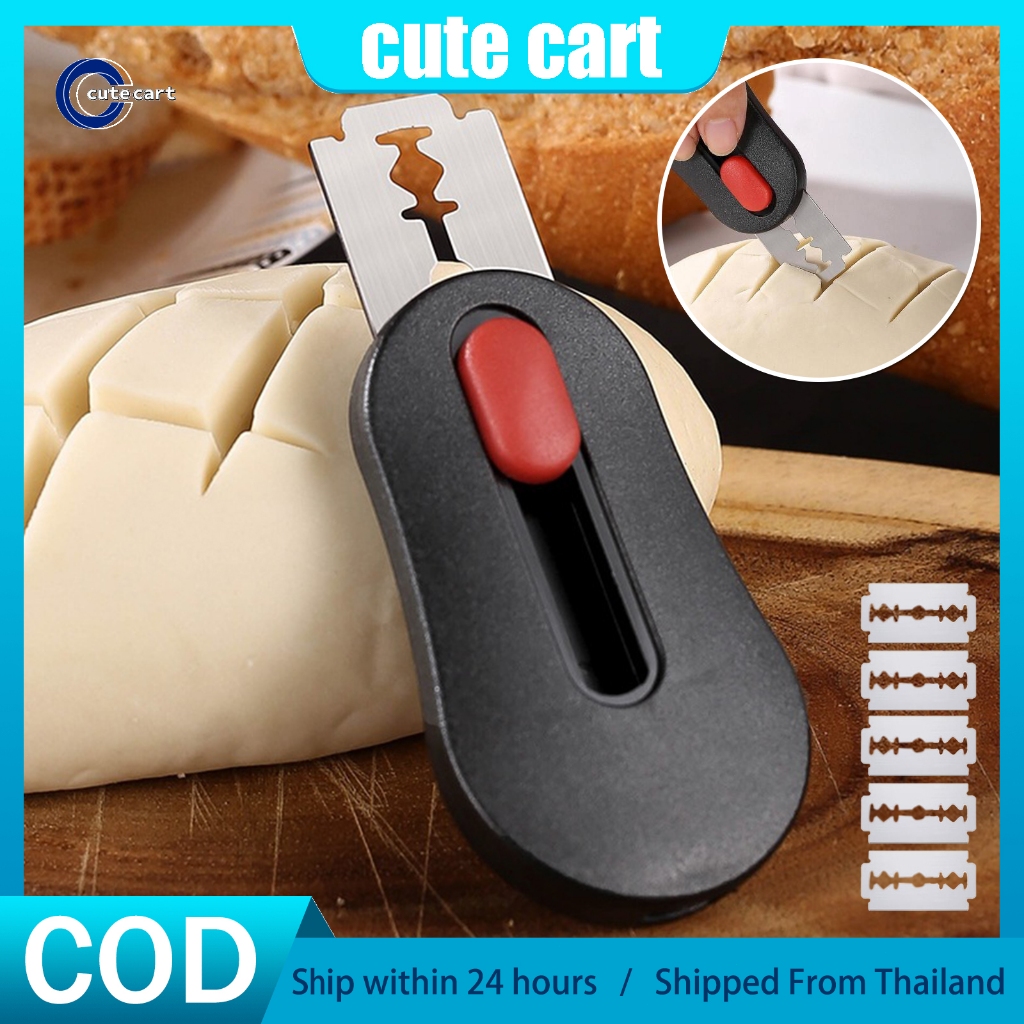 Magnetic Bread Lame-(สไตล์ยุโรป) มีดหั่นขนมปัง/มีดโกน,เครื่องมือจับแป้งแฮนด์เมดสําหรับ Artisan Bread & Baguette,แม่เหล็กติดตู้เย็น,ของขวัญที่ใช้งานได้จริงสําหรับ Bakers
