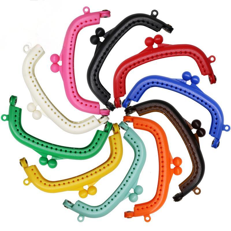 ปากกระเป๋าเรซิ่น ปากปิ๊กแป๊ก พร้อมหูหิ้ว เฟรมกระเป๋า Kiss Clasp อะไหล่ทำกระเป๋า DIY สไตล์วินเทจ(ชุด 10 สี) - รูปที่ 4