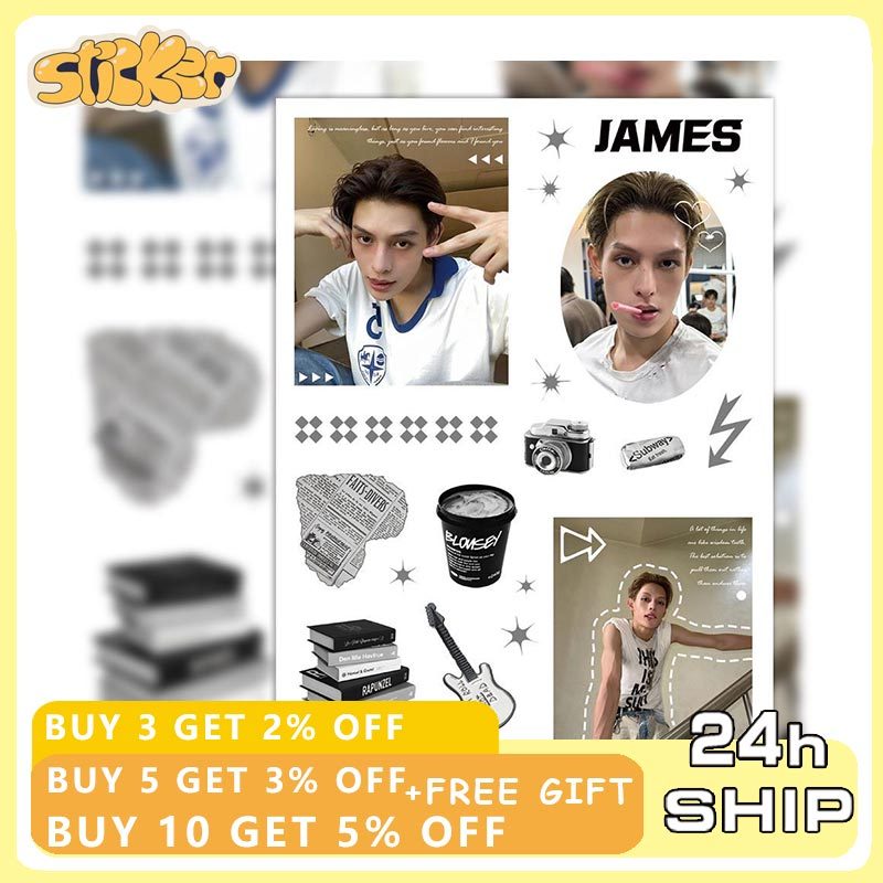 8ชิ้นเด็กชายเกาหลีกลุ่ม คอร์ติส สติกเกอร์ ทําเอง โทรศัพท์กระเป๋าเดินทางแล็ปท็อปขวดสมุดสติกเกอร์