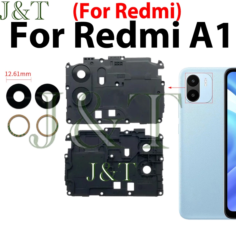 ฝาครอบกระจกกล้องด้านหลังหลักด้านหลังสําหรับ Redmi A1 พร้อมการเปลี่ยนสติ๊กเกอร์กาวกรอบ