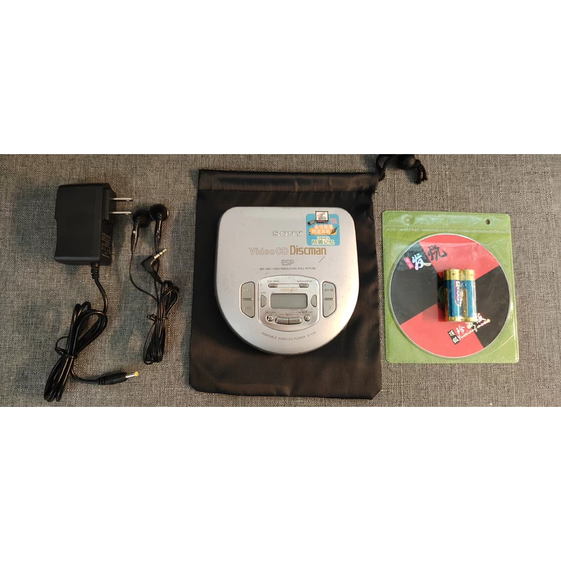 เครื่องเล่น CD Sony Discman D-V55 – รุ่นคลาสสิก, 1Bit DAC, การเล่น VCD, ป้องกันการกระแทก