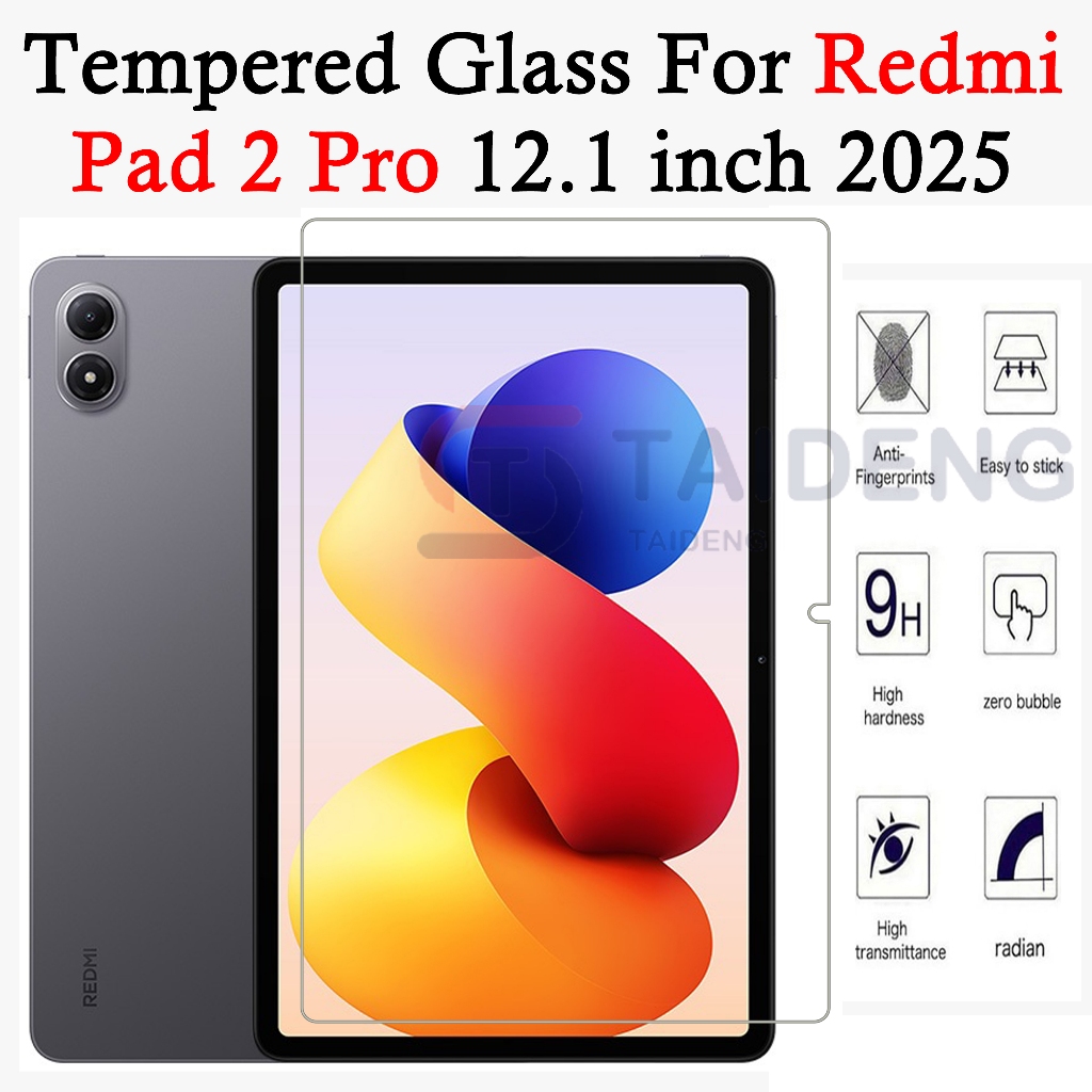 สําหรับ Redmi Pad 2 Pro 5G/WiFi 12.1 นิ้ว 2025 9H กระจกนิรภัย HD ป้องกันหน้าจอ Guard