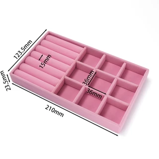 St.kunkka 1Pc ถาดใส่เครื่องประดับกํามะหยี่ ต่างหู, ต่างหู, ต่างหู, กําไล, สร้อยคอและที่เก็บเครื่องประดับ
