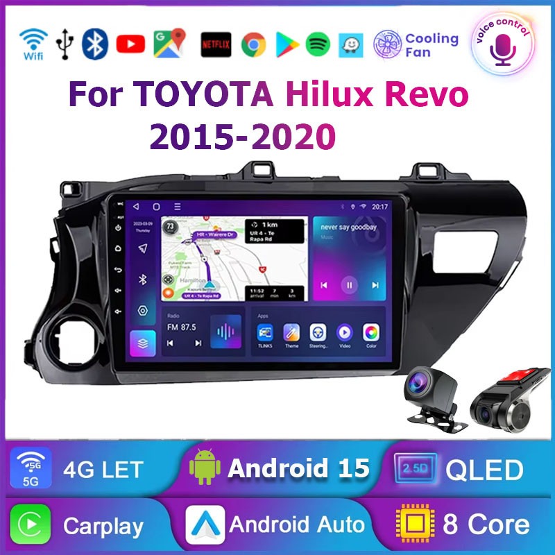 (ระบบระบายความร้อน + 4G Lte) จอ android รถยนต์Toyota Hilux Revo 2015-2020 พร้อม CarPlay ไร้สาย 8Core