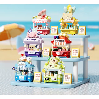 ร้านสะดวกซื้อของ Sweetheart cuisine Street View Building Blocks ของขวัญของเล่นปริศนาสําหรับเด็ก