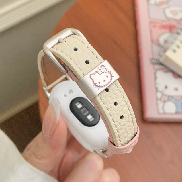 สายนาฬิกาหนังสําหรับ สาย mi band 10 สายคล้องนุ่ม mi band 8 สาย mi band 9 สายคล้องคอ miband 8 เปลี่ยน